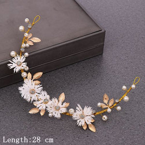 Silver/Golden Flower Headband Jewelry.