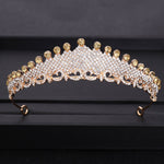 Gold/Silver Baroque Crystal Tiaras Crowns.